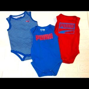 NWOT puma onsies 3 piece bundle 3-6 months